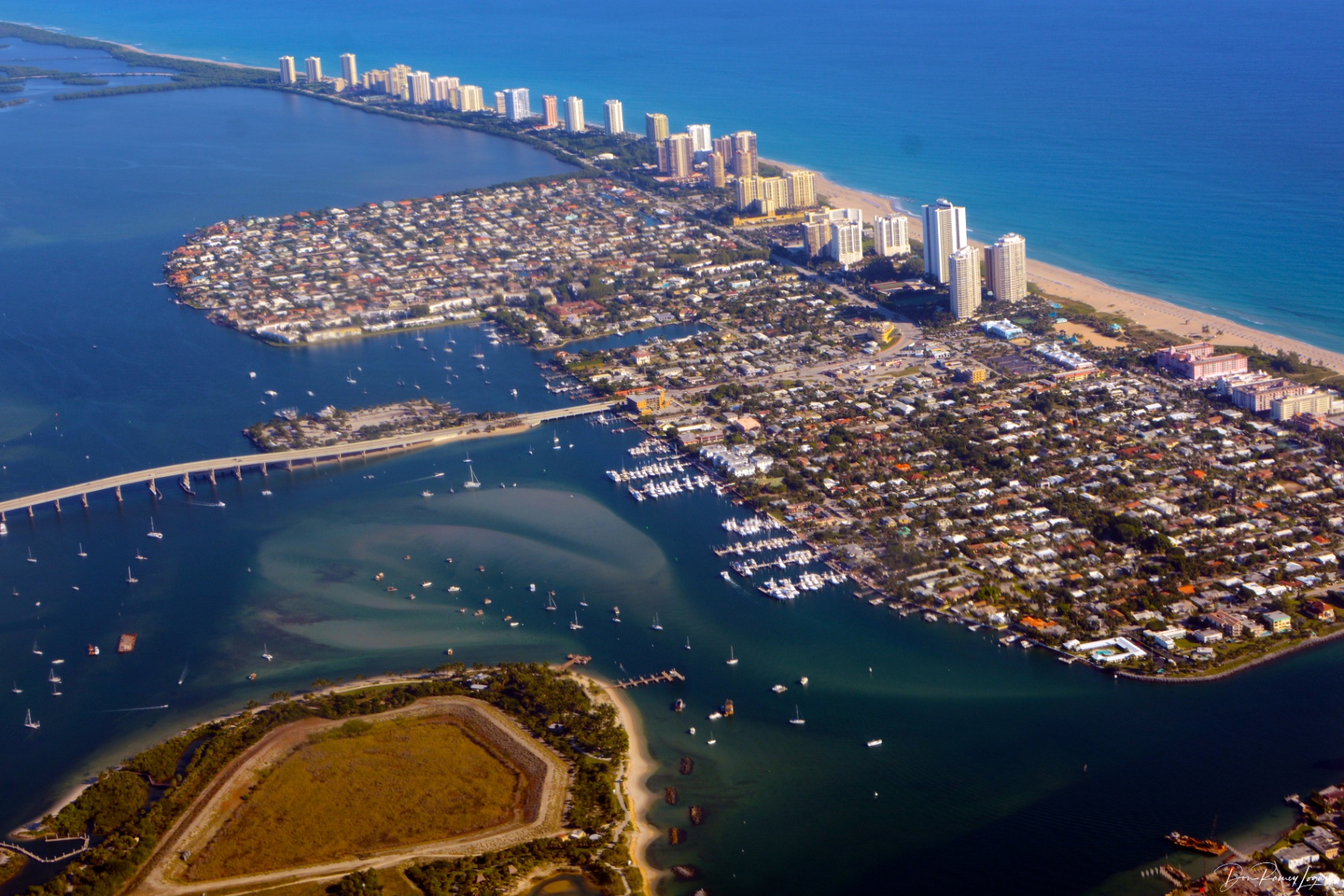 Aerial view of Palm Shores, FL