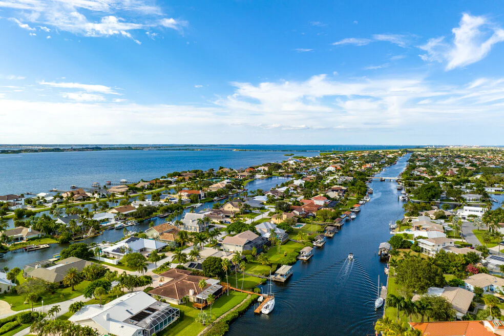 Aerial view of Satellite Beach, FL