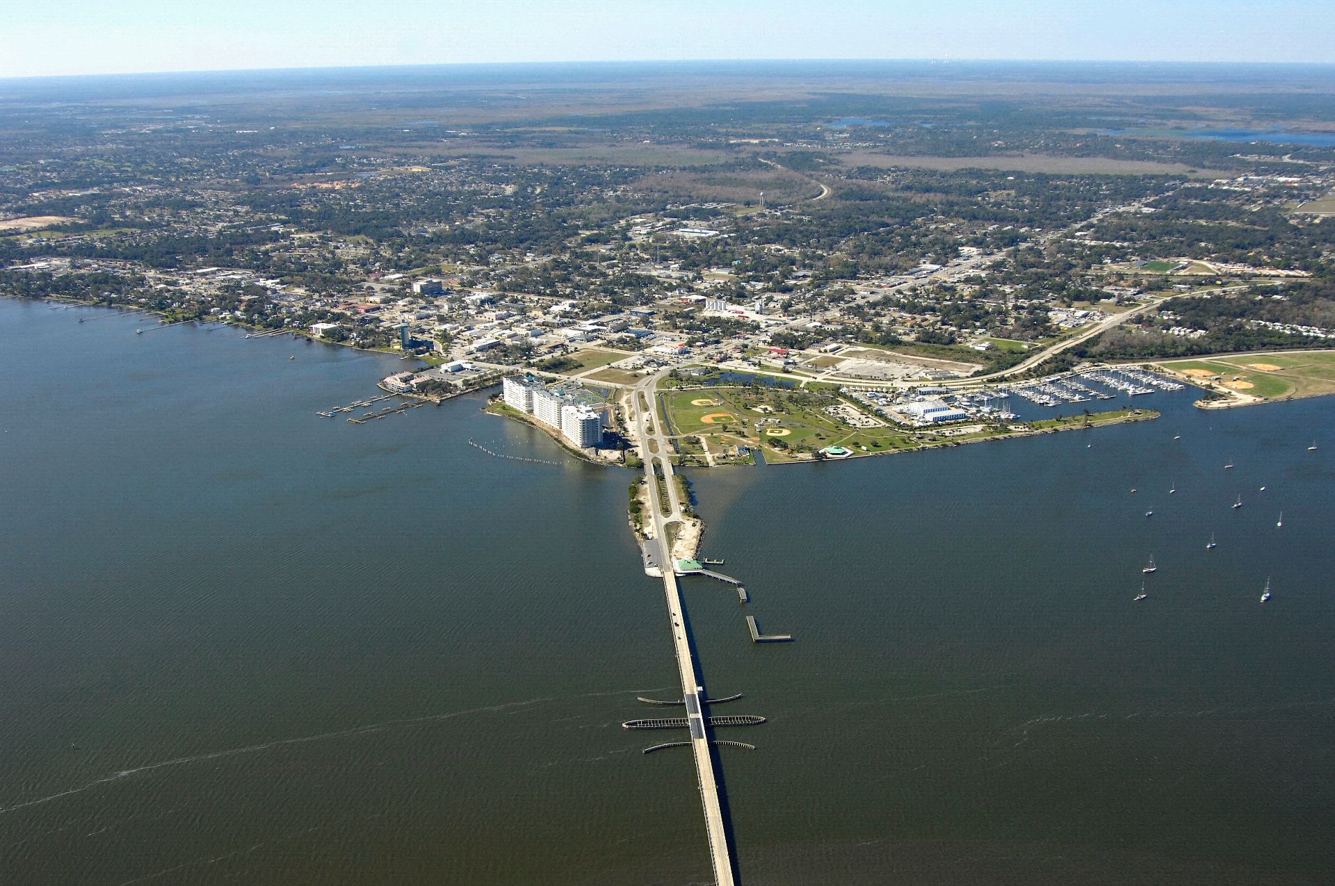 Aerial view of Titusville, FL