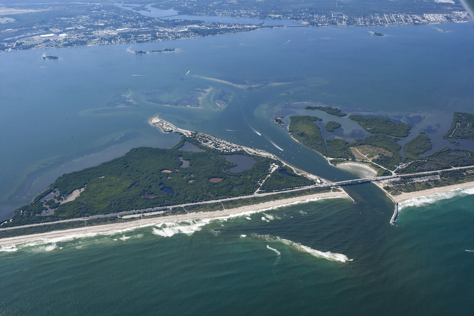 Aerial view of Sebastian, FL
