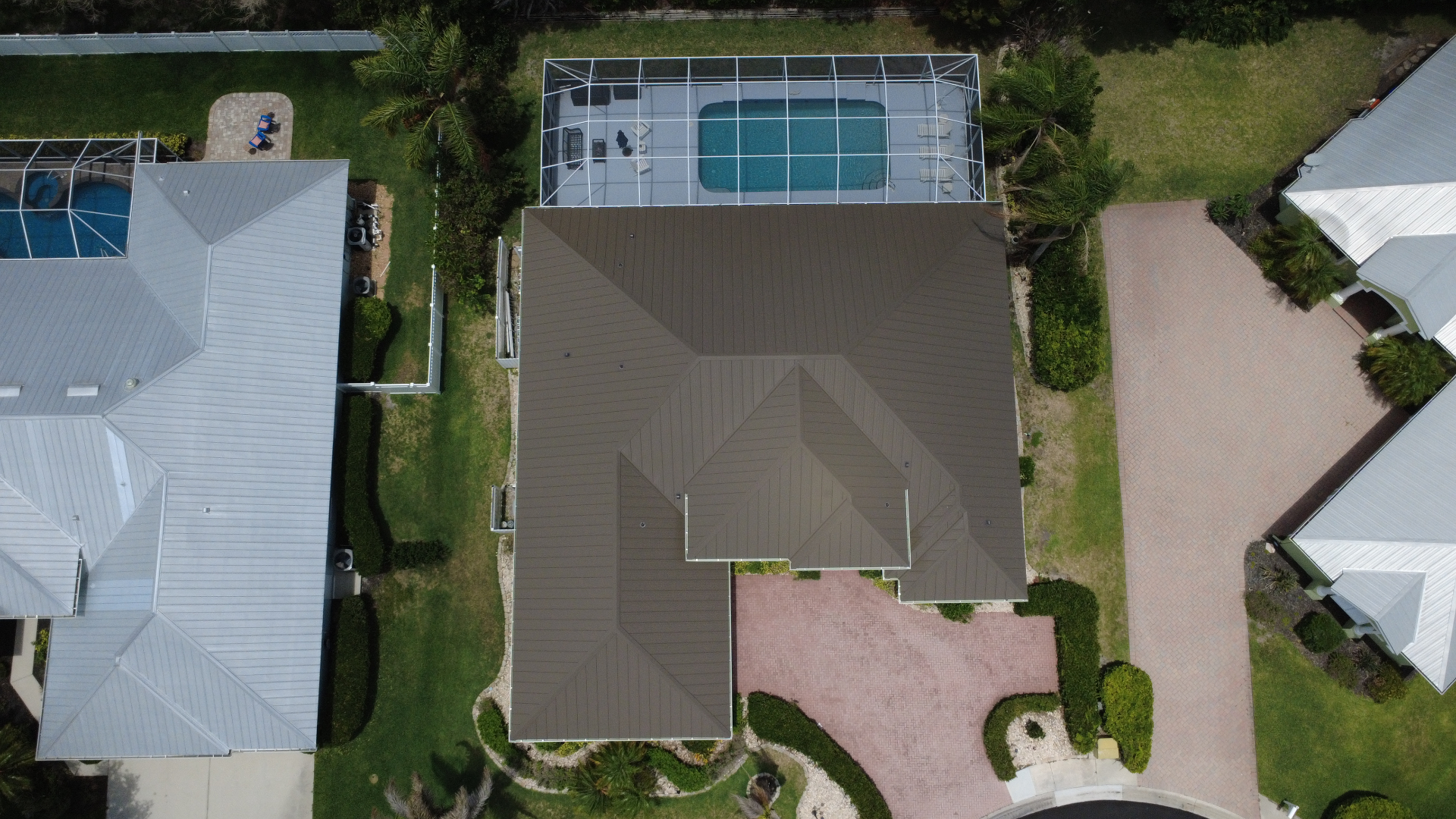 Bronze standing-seam metal roof installation by ProCraft Renovations in Florida
